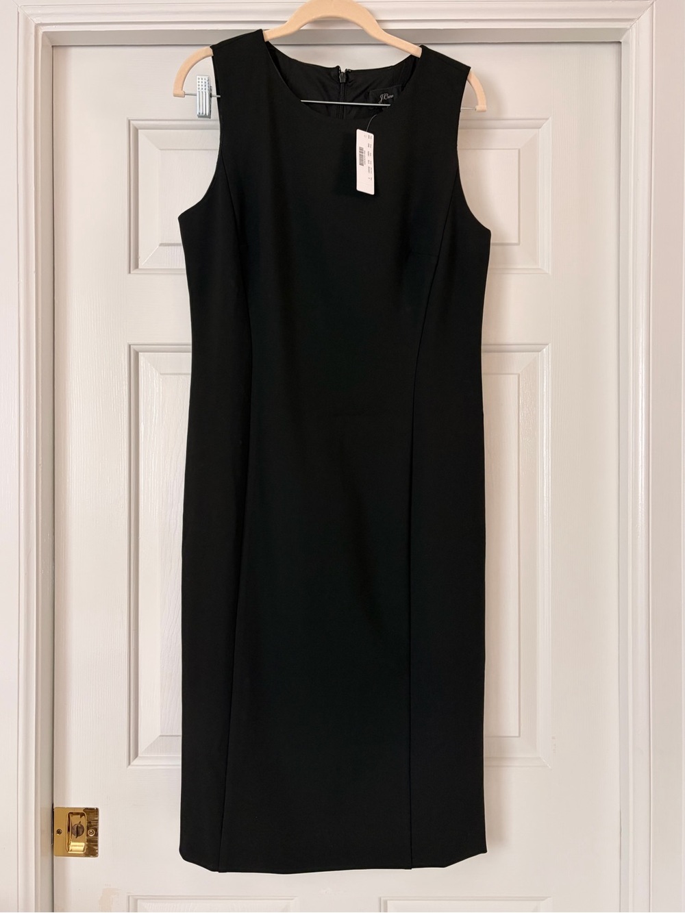 NWT JCrew Ling Sheath Dress in Four Seasons Stretch, size 8, black